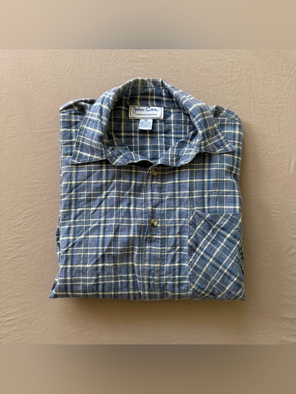 Vintage 90s John Carr plaid flannel shirt